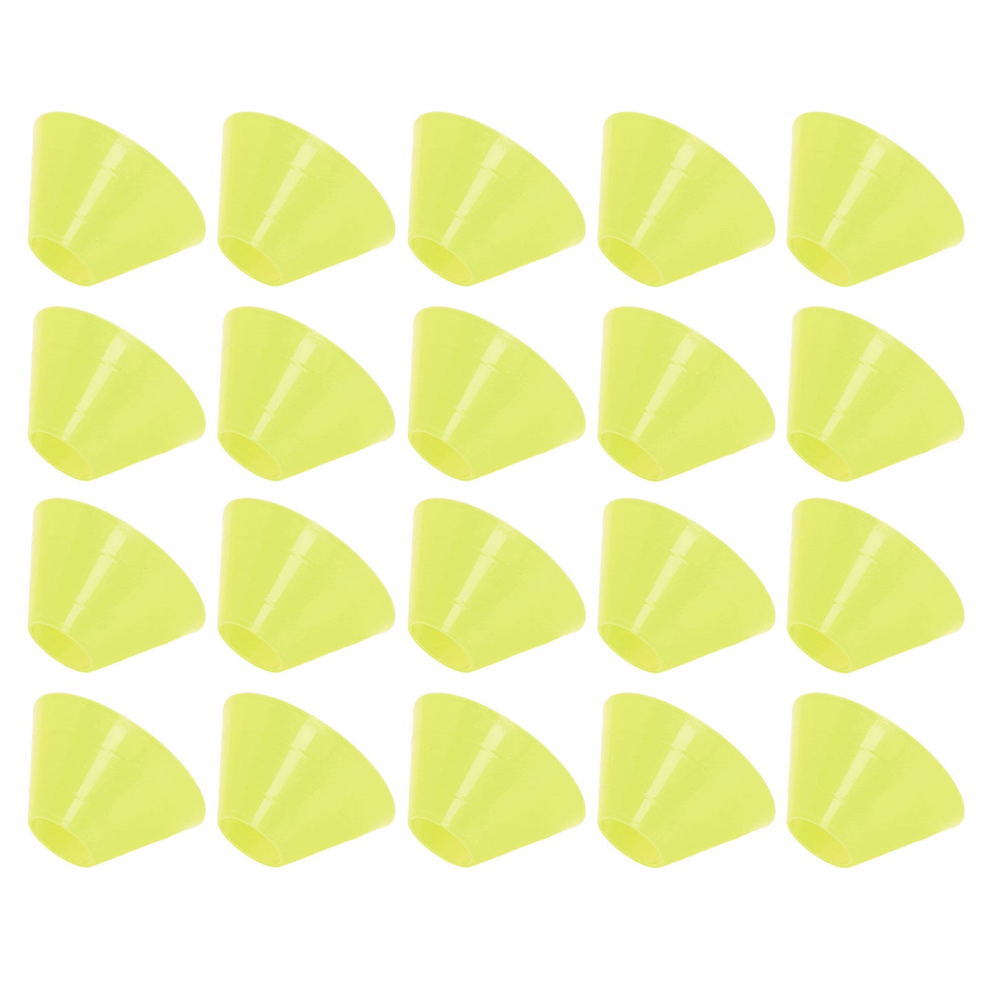 20PCS Football Training Markers Multifunction PE Soccer Training Disc Cone Set for Kids Novice Outdoor Yellow