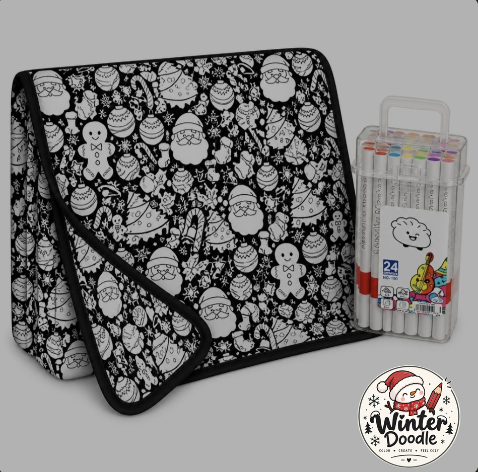 Winter Doodle Blanket
